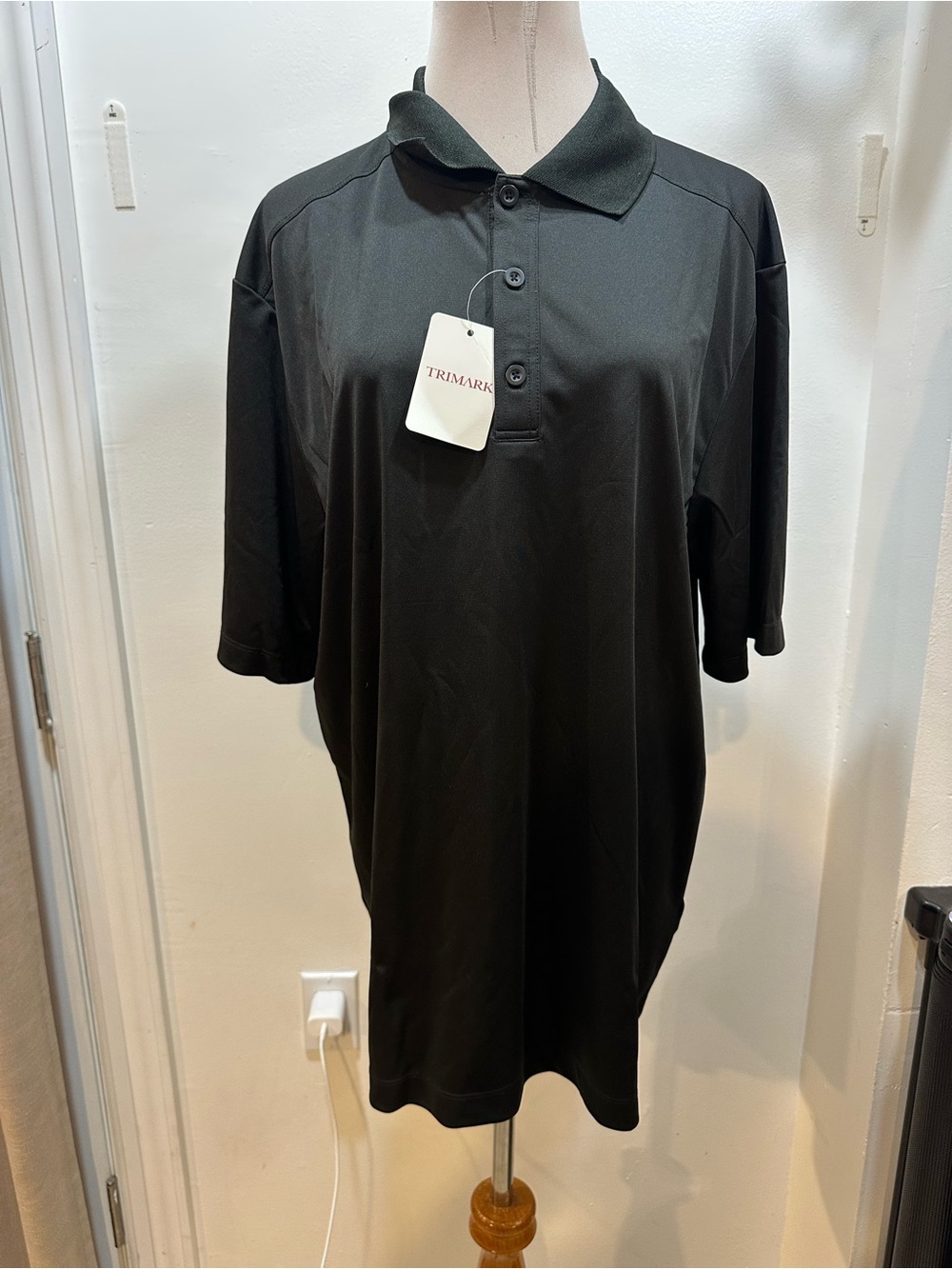 Men's Black Performance Polo